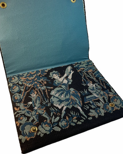 Antique Needlework clutch dancing girl