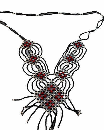 Vintage handmade microbead indian necklace