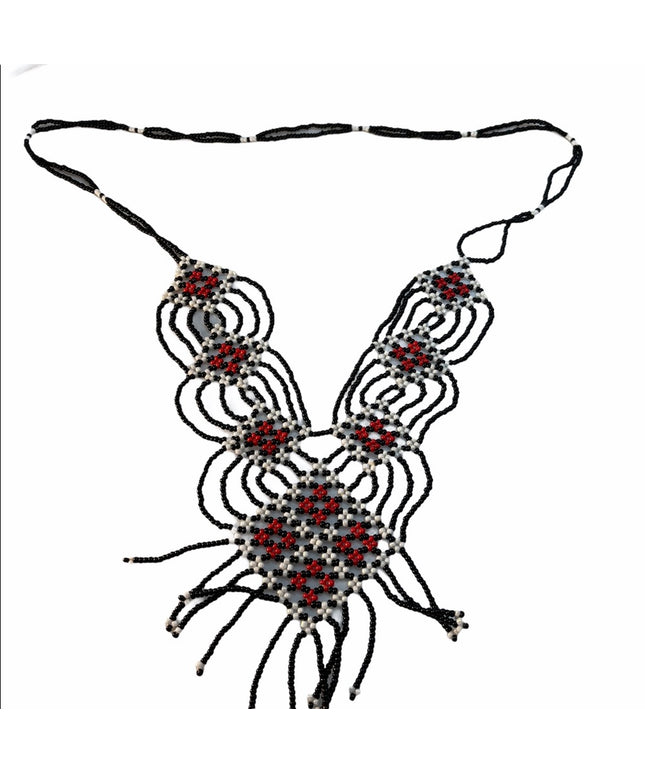 Vintage handmade microbead indian necklace