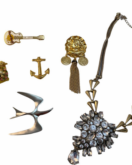 LOT of VTG Jewelry Necklace brooch 12k GF Nautical