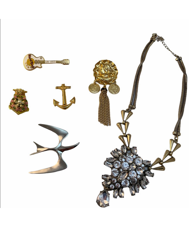 LOT of VTG Jewelry Necklace brooch 12k GF Nautical