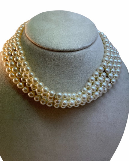 VTG C1980s Faux pearl Park Lane Choker necklace