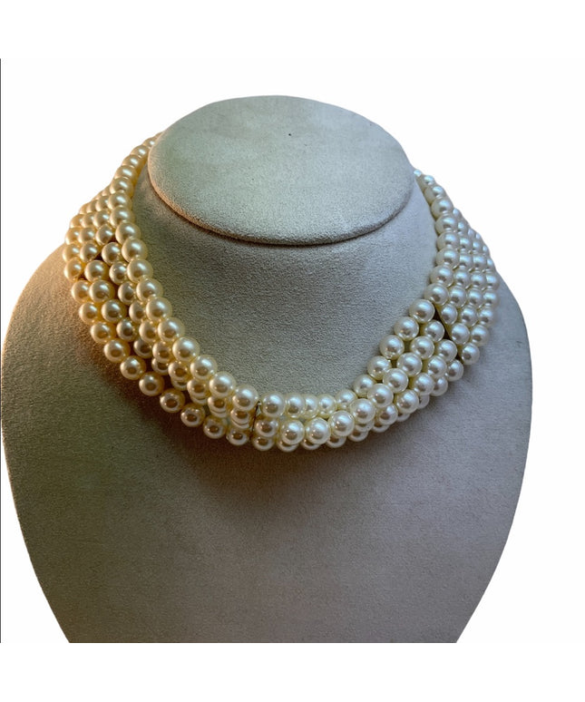 VTG C1980s Faux pearl Park Lane Choker necklace