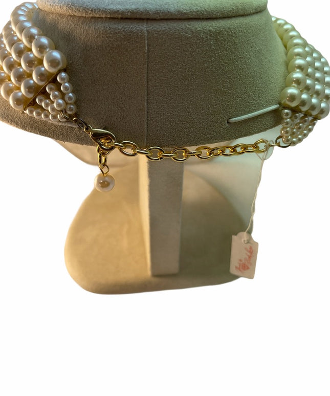 VTG C1980s Faux pearl Park Lane Choker necklace