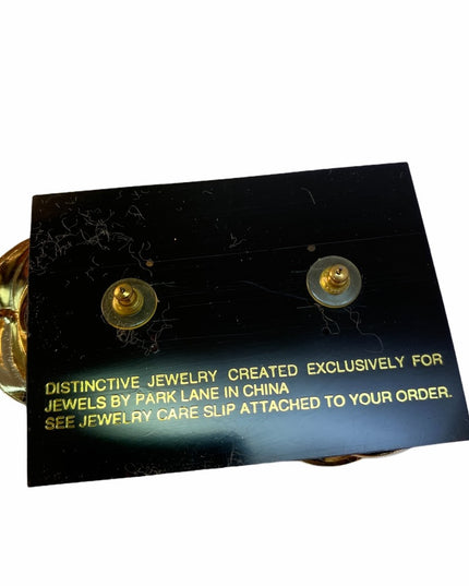 VTG C1980s Gold tone Chunky earrings Park Lane