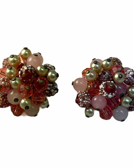 Vintage chunky fancy chunky clip on earrings