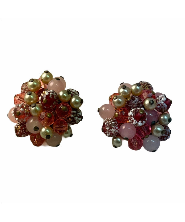 Vintage chunky fancy chunky clip on earrings