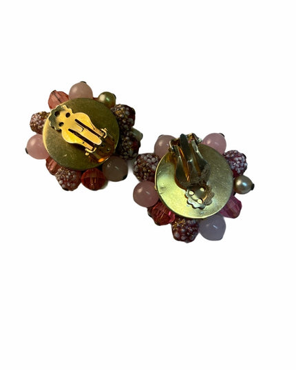 Vintage chunky fancy chunky clip on earrings