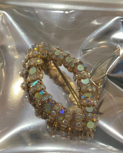 Vintage c1950s Crystal AB Brooch