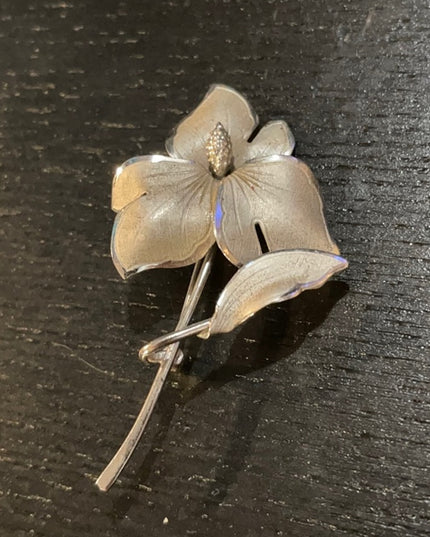 VTG Sterling silver Boyd Bond flower brooch 925