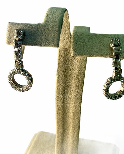 VTG clear crystal infinity dangle earrings Keyes