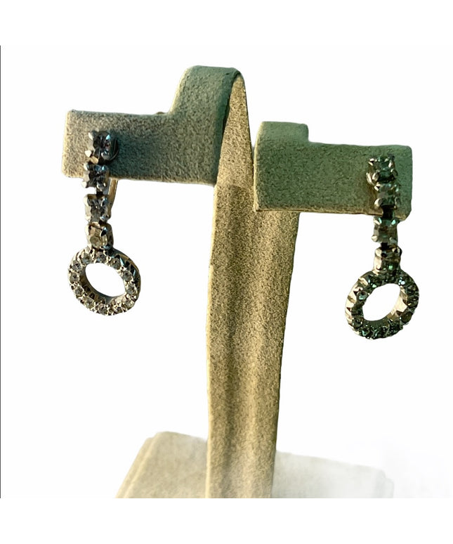 VTG clear crystal infinity dangle earrings Keyes
