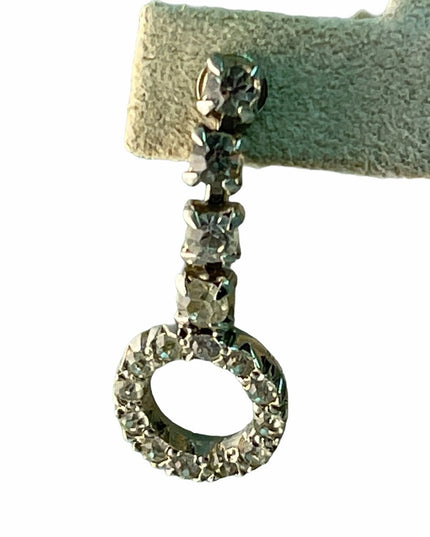 VTG clear crystal infinity dangle earrings Keyes