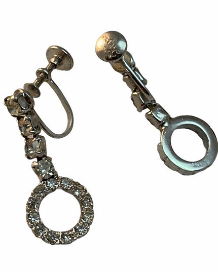 VTG clear crystal infinity dangle earrings Keyes