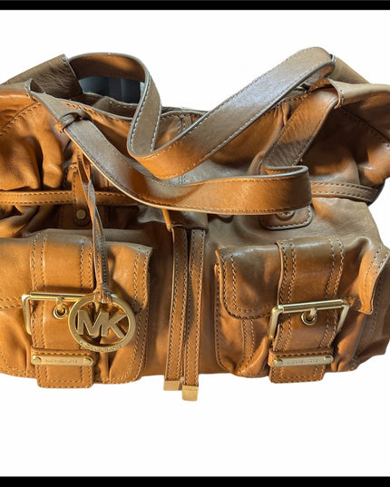 MK Tan leather soft shoulder bag large Vg