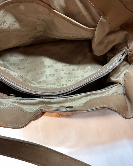 MK Tan leather soft shoulder bag large Vg