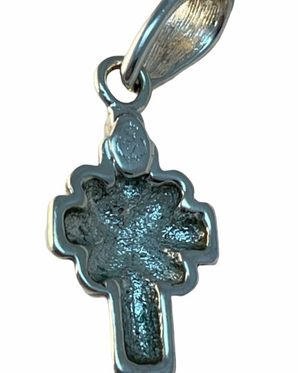sterling silver black onyx cross pendant