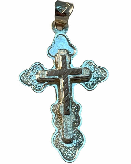 Sterling silver Jerusalem cross pendant