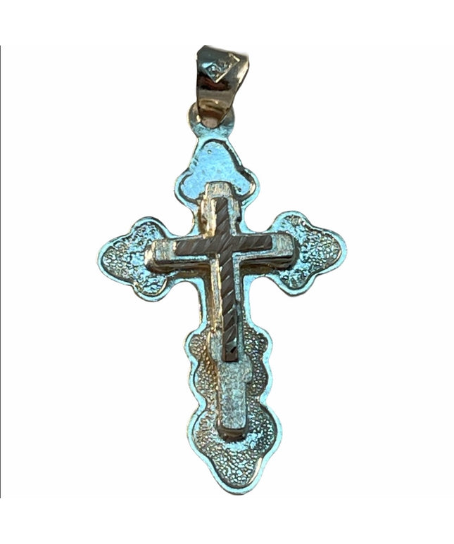 Sterling silver Jerusalem cross pendant