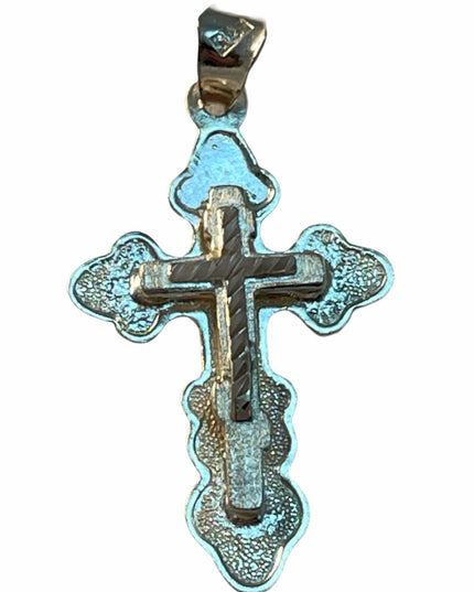 Sterling silver Jerusalem cross pendant