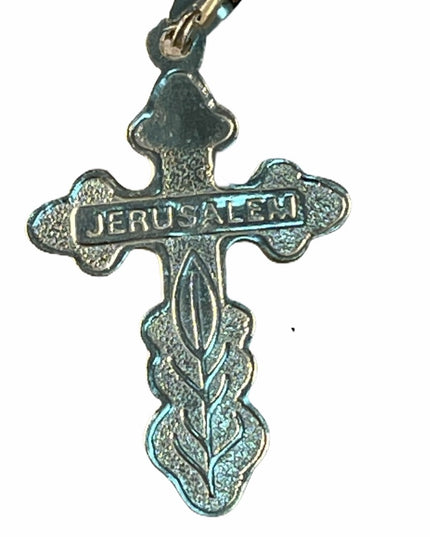 Sterling silver Jerusalem cross pendant