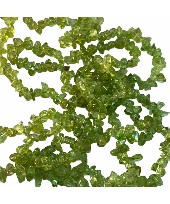 32” Peridot chip necklace very nice quality