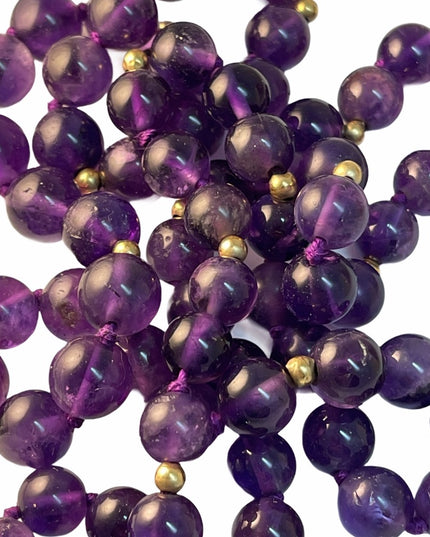 14k Gf Amethyst bead necklace beautiful!