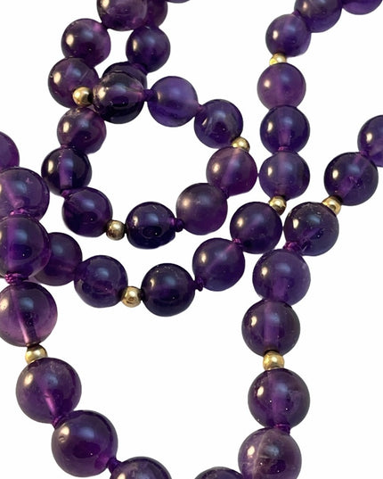 14k Gf Amethyst bead necklace beautiful!