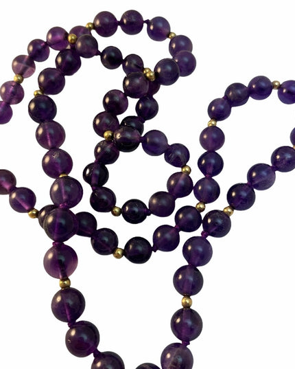 14k Gf Amethyst bead necklace beautiful!