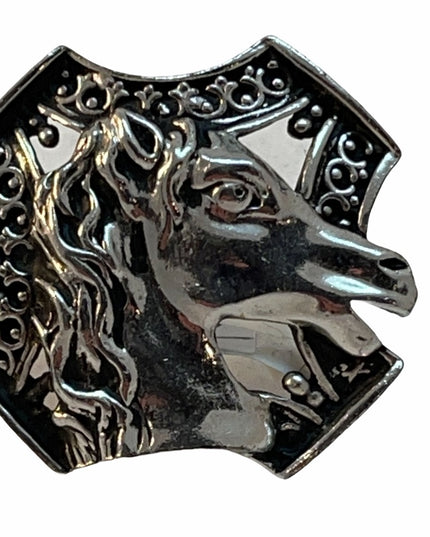 VTG Silver Horse head Heraldic Swank cufflinks