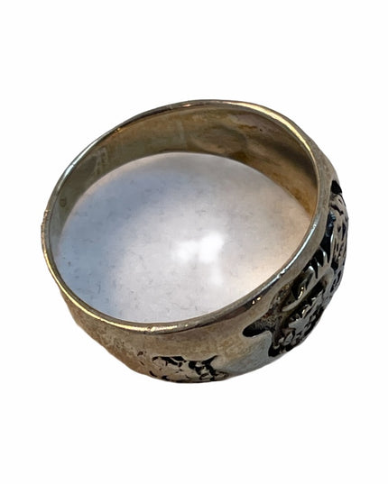Sterling silver dragon ring