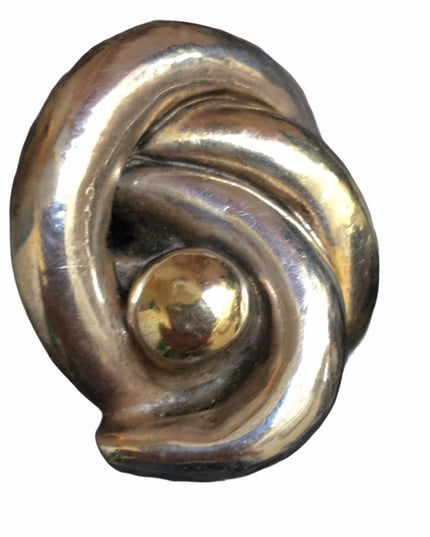 Vintage Sterling silver chunky large Modernist