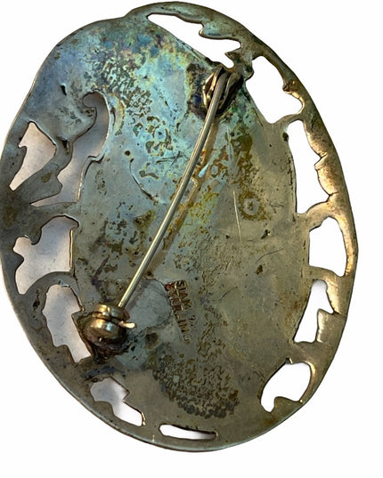 Vintage Siam sterling silver brooch