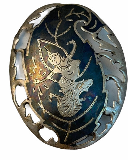 Vintage Siam sterling silver brooch