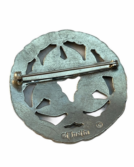 Vintage Celtic pewter brooch