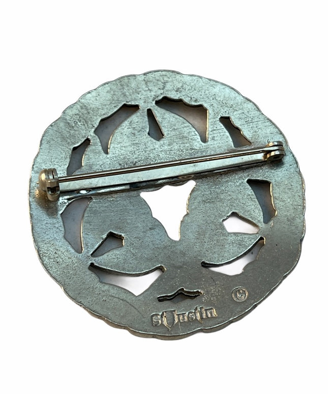 Vintage Celtic pewter brooch