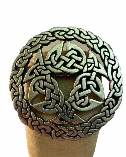 Vintage Celtic pewter brooch