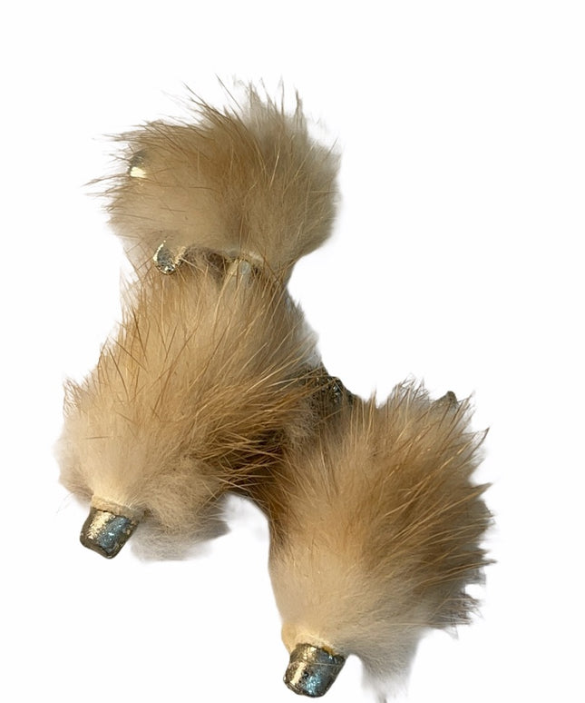 Vintage c1960s Fur dog brooch