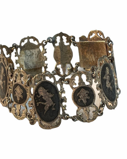 Vintage sterling silver Siam Goddess bracelet