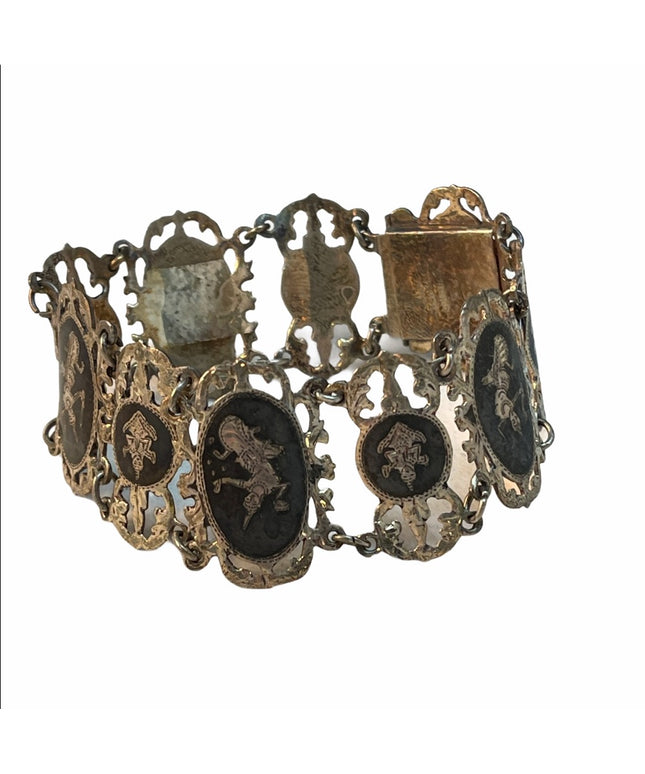 Vintage sterling silver Siam Goddess bracelet