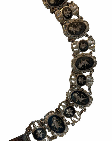 Vintage sterling silver Siam Goddess bracelet