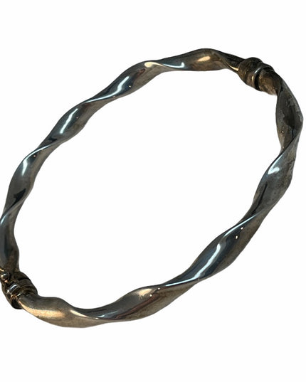 Sterling silver 925 twist bangle bracelet