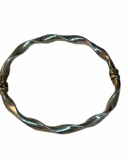 Sterling silver 925 twist bangle bracelet