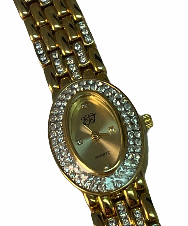 Elixabeth Arden NEW gold rhinestone womens watch