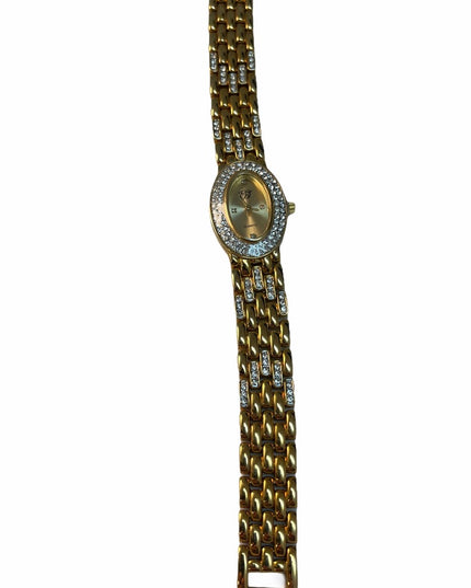Elixabeth Arden NEW gold rhinestone womens watch