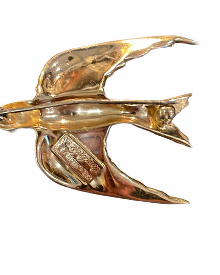 VTG gold plt sterling silver Danecraft  bird
