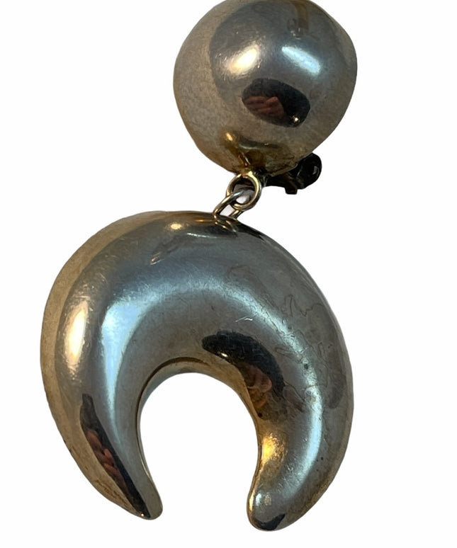 VTG C1960s Chunky sterling silver mexico earrings