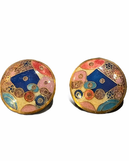 VintAge c1980s Abstract Ceramic earrings