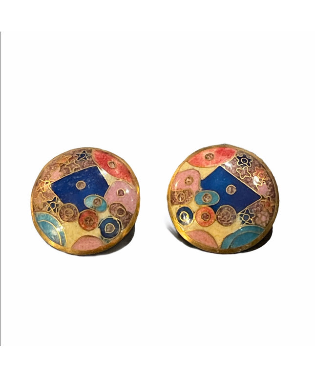 VintAge c1980s Abstract Ceramic earrings