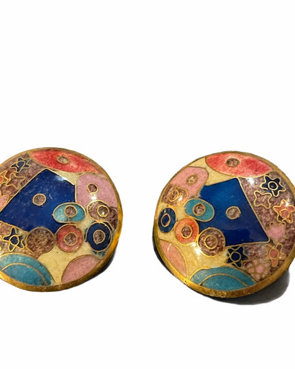 VintAge c1980s Abstract Ceramic earrings